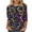 Purple, variant on Nmnitkp Spring 2026 Womens Tops Fashion 3/4 Sleeve Tops for Women Mardi Gras Mask Print Loose Crew Neck Women's T-Shirts, Casual Carnival Spring Wear Women's Tops, Tees & Blouses Beige,S