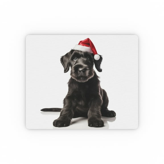 DistinctInk Mouse Pad - 1/4" Foam Rubber - Giant Schnauzer Puppy
