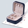 thumbnail image 4 of Estuche portátil con cremallera para joyas, soporte para anillo de viaje, caja para pendientes (azul oscuro) Likrtyny Para estrenar, 4 of 5