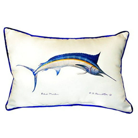 Betsy Drake ZP015 20 x 24 in. Blue Marlin Extra Large Zippered Pillow