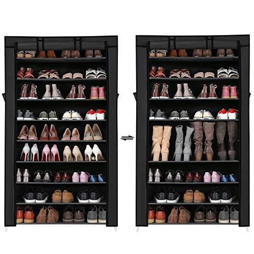 Songmics shoe rack shoe organizer with dustproof cover hotsell