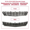 thumbnail image 5 of Kojem Front Bumper Lower Grille with Chrome Molding Assembly for 2014-2020 Chevy Chevrolet Replaces 23455348, 5 of 11