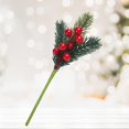 thumbnail image 3 of Palillos de Navidad en aerosol Conos de pino artificiales Tallo de acebo Artesanía para manualidades navideñas Fiesta Decoración festiva para el hogar Sin lazo de flores Sunnimix Selecciones de bayas, 3 of 8