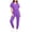 Purple, variant on Purcolt Scrub Suit Sets for Women Lightweight Stretchy Modern V-neck Top and Tapered Jogger Pants Comfort Medical Nursing Uniforms Sets