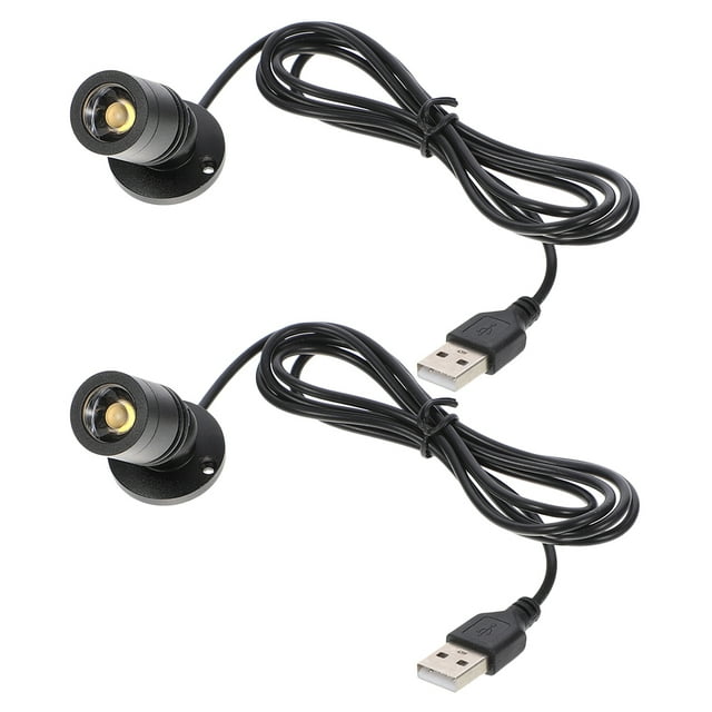 Miangastore 2pcs Spotlight Indoor Usb Closet Light Led Mini Cabinet Lamp Small Spotlight Indoor Small Lamp Display Spotlight Led Spotlight Mini Usb Spotlight