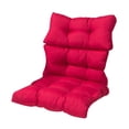 thumbnail image 2 of Cojín de asiento con mechones de color sólido, alfombrilla de respaldo alto para interiores y exteriores, para patio, sillón, cojín para asiento de pl Vino rojo Baoblaze cojines de asiento con mechones, 2 of 8