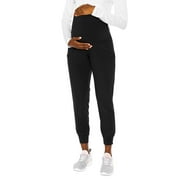 Med couture Womens Maternity Jogger Pant, Black, 3X-Large