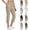 Beige, variant on POIUYTR Women Summer Cropped Pants Casual Loose High Waist Straight Leg Golf Capri Pants Vacation Travel Soft Solid Color Trousers