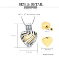 thumbnail image 2 of Hollow Crystal Heart Urn Necklace for Human Ashes Pendant Heart Urn Memorial Cremation Jewelry for Ashes Ash Necklace for Women, 2 of 7