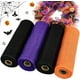 thumbnail image 3 of TONIFUL 4 rollos de cinta decorativa de malla de 10.0 in, color negro, naranja y morado, para suministros de corona, corona de puerta delantera, decoración de árbol, Navidad, Año Nuevo, decoración de, 3 of 4