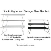 Stainless Steel Cooling Rack, Heavy Duty Oven Safe Stainless Steel Wire Rack, for Cooling, Baking and Roasting, Cool Cookies, Cakes & More, Fits Perfectly in Half Sheet Pan, 12 X 17