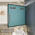 thumbnail image 5 of eviva  Black 36" x 30" Rectangular Black Metal Framed Mirror, 5 of 11