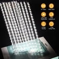 thumbnail image 3 of Meteor Shower Rain Lights 10 Tubes 480 LEDs Meteor Light Christmas Snow Falling Rain Lights for Tree Halloween Christmas Holiday Wedding Outdoor Decoration (White), 3 of 6