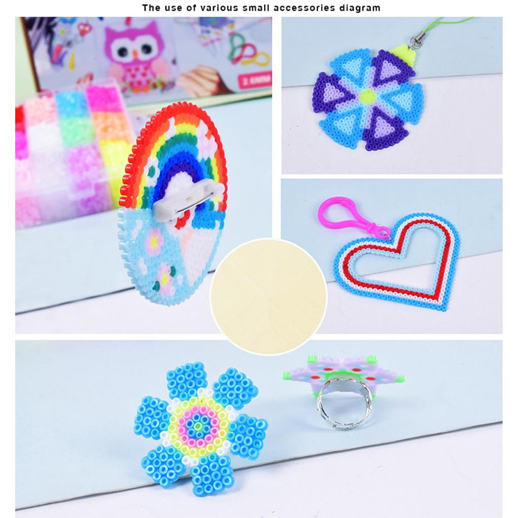 Yunhgft Fuse Beads Kit Perler Beads Fusion W/ Patterns Activity Toy Iron Beads for Crafts Kids