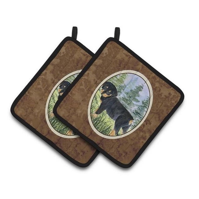 Carolines Treasures SS8057PTHD Rottweiler Paire de Porte-Pots, 7,5 x 3 x 7,5 Po.