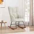 thumbnail image 1 of vidaXL Rocking Chair Cream White Velvet, 1 of 3