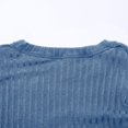 thumbnail image 5 of VISALY Pullover Crewneck Sweatshirt Tunic Sweatshirt Long Sleeve Shirts Loose Fit Casual Tops Fall Fashion Pullover Sweaters Side Oversized Sweatshirt Pullover Women Sweater Shirts Blue S, 5 of 9