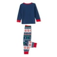 thumbnail image 5 of Family Matching Christmas Pajamas Set Cartoon Penguin Print Long-Sleeved Tops Snowflake Trousers, 5 of 10