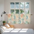 thumbnail image 3 of Teal Red Coastal Tier Curtains 24 Inch Length, Nautical Seahorse Beach Coral Starfish Beige Cafe Short Curtains for Bathroom Sink, Small Kitchen Curtain Light Filtering Drapes 2 Panels 27.5"Wx24"L, 3 of 8