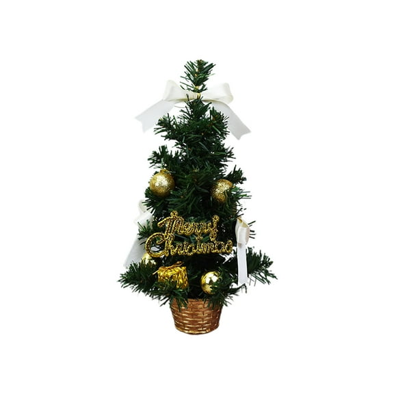 VWRXBZ Christmas Ornaments, Mini Artificial Christmas Trees Xmas Desktop Decoration Tree Set Tabletop for Xmas Tree Gift Party Decoration 11.81x2.16 Inch