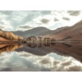 thumbnail image 2 of Frank, Assaf 32x25 Black Ornate Wood Framed with Double Matting Museum Art Print Titled - Still Lake-Lake District, 2 of 4
