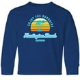 thumbnail image 3 of Inktastic Summer Enjoy the Sunshine Huntington Beach California Blue Long Sleeve Youth T-Shirt, 3 of 5