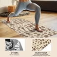 thumbnail image 4 of Beige and Brown Of Leopard Print Hot Yoga Mat Towel Non Slip for Hot Yoga - Quick-Drying Yoga Mat Cover with 4 Corner Pockets with Travel Bag - Hot Yoga Towel Non Slip 70"x26", 4 of 6