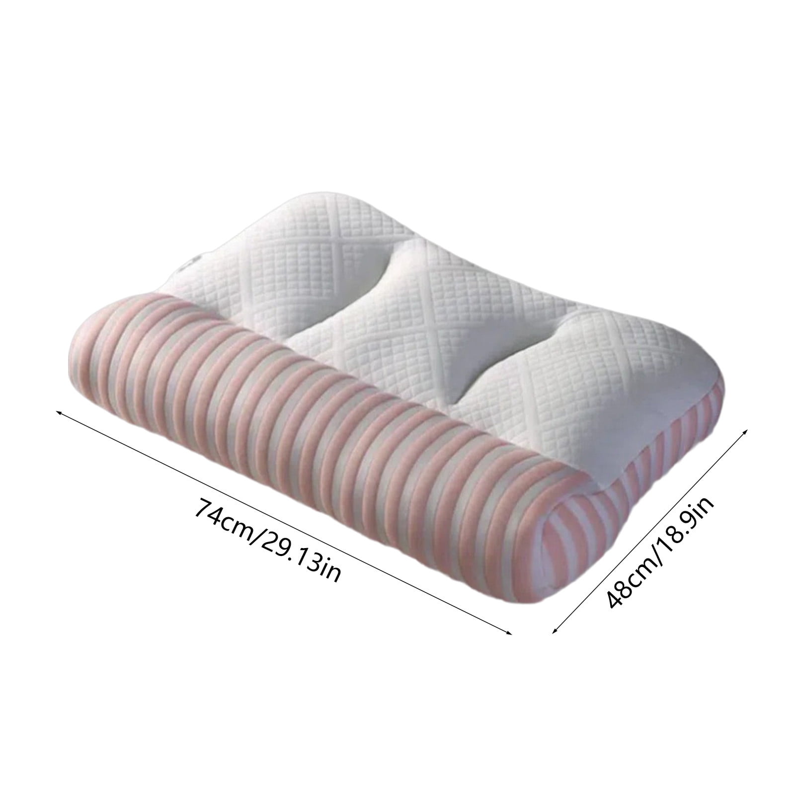 Ergonomic Cervical Pillow | Memory Foam Neck Support for Side & Back Sleepers | Breathable Mesh Pillowcase | 29x19in | High Elasticity | Washable | 1 Piece | Blue or Pink | 900g