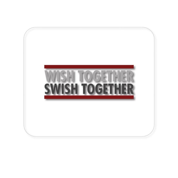 DistinctInk Mouse Pad - 1/4" Foam Rubber - Wish Together Swish Together Basketball