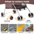 thumbnail image 5 of YRLLENSDAN Sun-Proof Pet Stroller for Small Dog 10 lbs Dog Stroller for Medium Dog 30 lbs Cat Stroller for 2 Cats Puppy Stroller with Bottle Holder and Sponge Pad,Leopard, 5 of 7