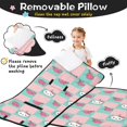 thumbnail image 3 of Unicorn and Heart Pink Pattern Teens Toddler Nap Mat with Pillow, Sleeping Mat Bag for Preschool Daycare 59"x22", 3 of 6