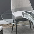 thumbnail image 5 of SHYFOY Modern Glass Rhinestone C-Shape Base Dinner Table, Multicolor, 5 of 8