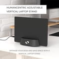 thumbnail image 2 of XUCP-Vertical Laptop Stand in Black Aluminum, Upright Adjustable Holder and Dock, Laptop Vertical Stand Fits MacBook Pro and Other Laptops .5" to 1.5, Clamshell Compatible, 2 of 4