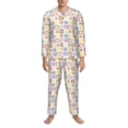 thumbnail image 3 of Sikiie Cat And Rabbit Mens Pajama Set, Soft Warm Long Sleeve Sleepwear, Cozy Button-Down Pjs for Men-XX-Large, 3 of 7