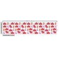 thumbnail image 2 of Floral Fabric by the Yard, Funny Warm Colored Pot with Flower Silhouettes Tea Party Themed, Decorative Upholstery Fabric for Sofas and Home Accents, Dark Coral White and Orange by Ambesonne, 2 of 4