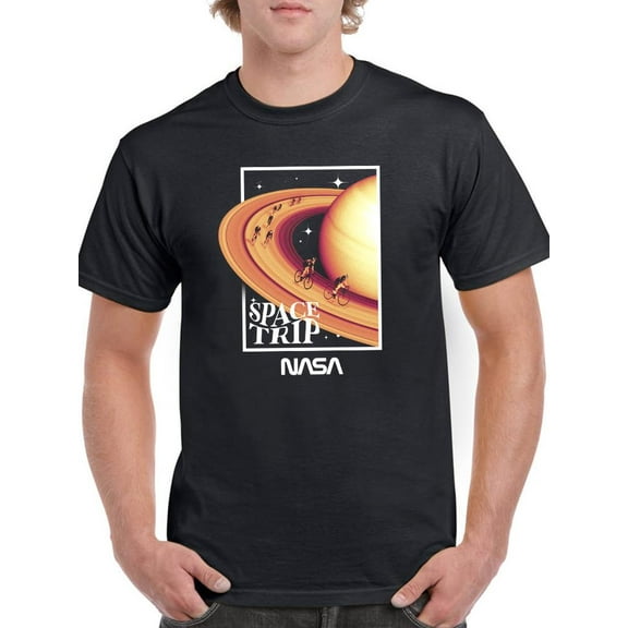 NASA Nasa Space Trip Saturn T-Shirt Men -NASA Designs, Male x-Large