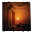 thumbnail image 3 of Ambesonne Vintage Shower Curtain, Antique Style Monument, 69"Wx70"L, Orange and White, 3 of 5