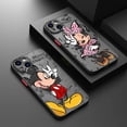 thumbnail image 2 of Cute Disney Mickey Minnie For iPhone 14 13 12 11 Pro Max XS Max X XR 7 8 Plus 6S 5S Frosted Translucent Phone Case, 2 of 5