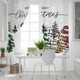 thumbnail image 4 of Hokiten Gray Christmas Blackout Curtains | Light Blocking Print Window Curtains, Snowman Snowflake Xmas Tree Thermal Insulated Window Drapes for Living Room Kitchen Cafe (2 Panels, 104"W x 63"L), 4 of 7