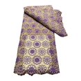 thumbnail image 4 of Tela de encaje bordado, tela de encaje , tela acolchada de verano a la moda para coser tela de encaje de gasa para trajes de muñecas, vestidos Púrpura, 4 of 8