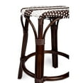 thumbnail image 6 of Home Square 3 Piece Rattan Counter Stool Set in Dark Brown and White, 6 of 8