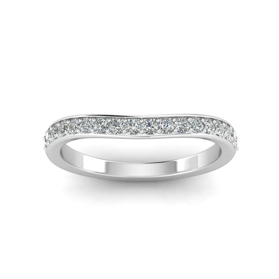 3/8ctw Diamond Wedding Band in 10k White Gold