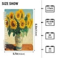 thumbnail image 3 of WOBOGO Sunflower Potted Plant Notebook College Horizontal Grid Paper Ink Spill Resistant Water Resistant Cover 8.3x5.7x0.4in, 3 of 8