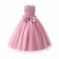thumbnail image 4 of SUXIAN Dress for Girls Starry Sequin Evening Sleeveless Party Gown Elegant Occasions Toddler Girl Dress Pink 7-8 Years, 4 of 4
