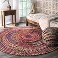 thumbnail image 1 of KH Handloom Handmade Hand Braided Pure Cotton Carpet for Living Room, Jute Round Floor Mat, Rugs for Living Room, Jute Centre Table Carpet, Home Decore Rug, 1 of 5