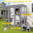 thumbnail image 3 of Aivituvin Catio Cat Enclosure Extra Large Window Cat House for Outdoor Cats, Walk-in Kitty Cage with Asphalt Roof, 7 Platforms, 2 Resting Boxes, Indestructible Feral Cat Shelter for Backyard, 3 of 8