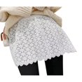 thumbnail image 1 of Women‘s Lace Shirt Extender Layering Fake Top Lower Sweep Half-Length Plus Size A Version Underskirt Black L, 1 of 6