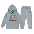 thumbnail image 6 of Kids Outfits Set 6 7 Six Seven Letter Outfits Set Comfortable Boys Cartoon Number Print Hooded Sweatshirt And Jogger Pants Long Sleeve Outfit With Pocket White 130(6-7 Years), 6 of 8