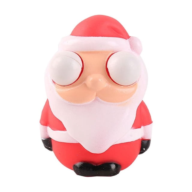 Santa Claus Squeeze Stress Relief Toy Christmas Decompression Pinch For Kids Family Relaxation In Red Plastic Material