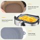 thumbnail image 5 of Monstrate Freidora de aire, bandeja para freír, bandeja para hornear resistente al calor, horno a prueba de aceite, alfombrilla para barbacoa, Cocina y Comedor Marrón, 5 of 6